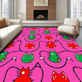 Whimsical Cat Silhouettes with Festive Twinkling Lights(Pink)