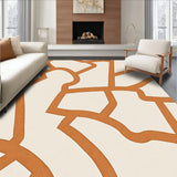Contemporary Interlocking Mosaic with Muted Earthy Palette(Brown)