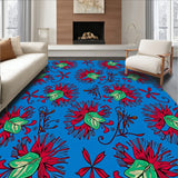 Holly Berry Vine Scroll with Botanical Holiday Flourishes(Blue)