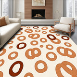 Abstract Animal Inspired Design with Spotted and Delicate Interlocking Details(Beige)