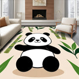 Playful Panda Cartoon Floor(Beige)
