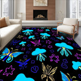 Celestial Fairyland Interlocking Mushrooms and Ethereal Bug (Blue)