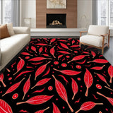 Abstract Feather Swirls with Whimsical Dot Embellishments(Black)