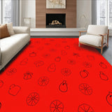 Joyful Celebration Plush Floor Covering With Surface(Red)