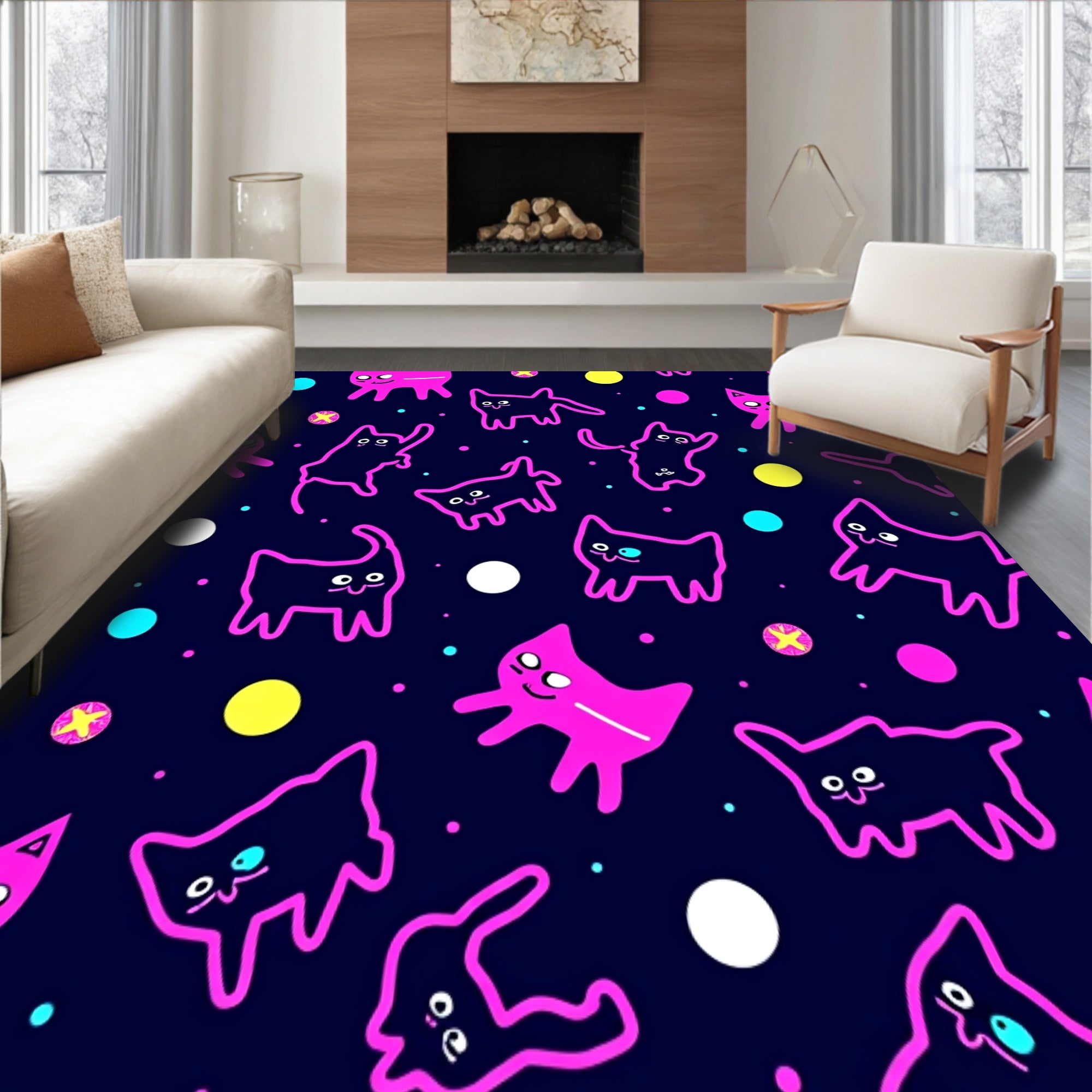 Illuminated Feline with Twinkling LED Accent Features(Pink)