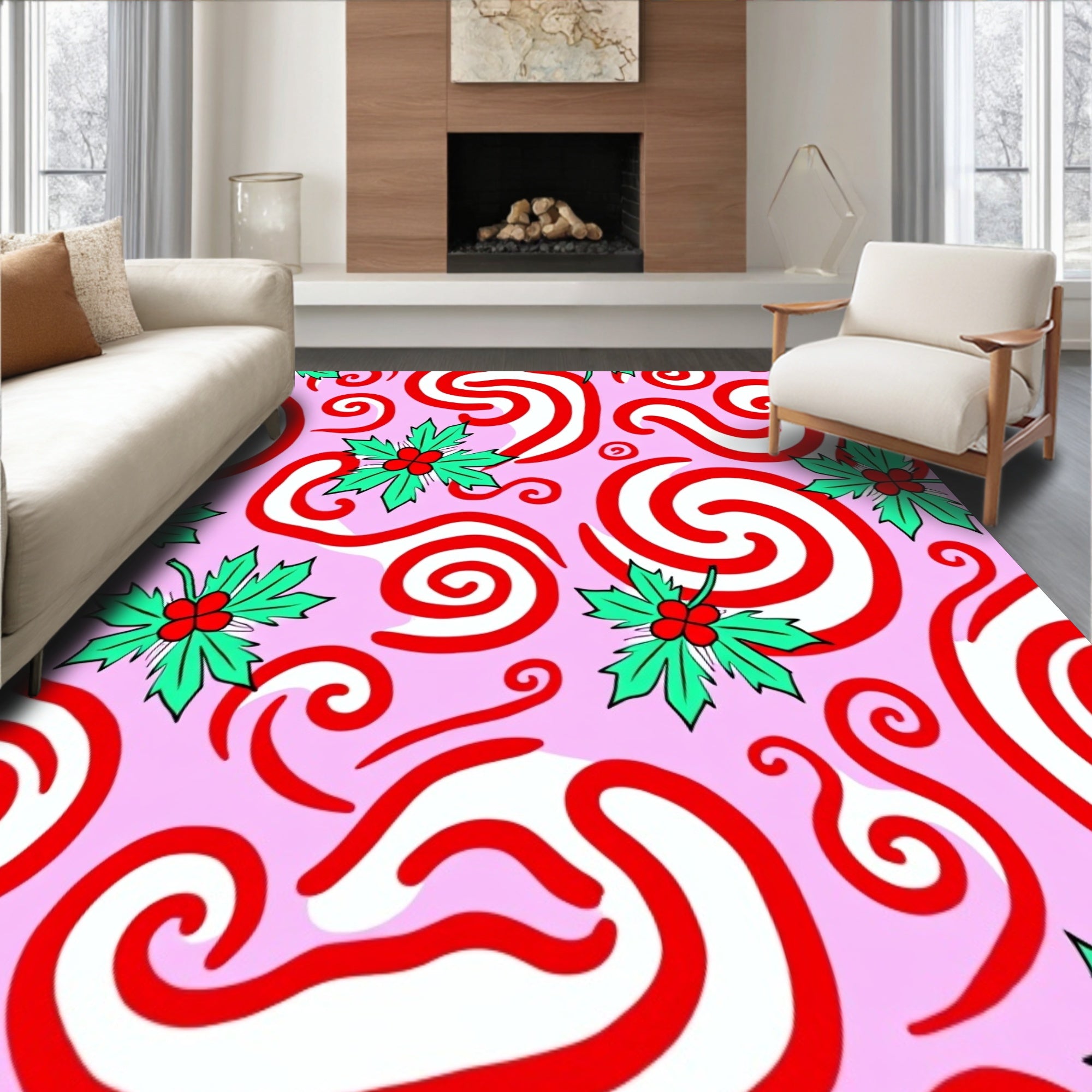 Sweet Cane Swirl Christmas Collection(Pink)