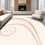 Minimalist Abstract Brush Stroke Art Featuring Curved Lines (Pink) - ODIKA