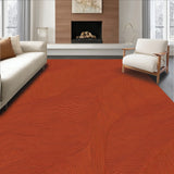 Interlocking Chevron Waves with Burnt Orange and Earthy Rust Tones(Orange)