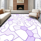 Pastel Polygonal Network with Fluid Hexagon Outlines and Elegant Flow (Purple)
