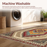 Ultra Soft Area Rug, Non Slip, Stain Resistant, Washable Area Rugs for Living Room, Bedroom, Braided Trout Fishing(Red)