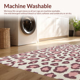 Ultra Soft Area Rug, Non Slip, Stain Resistant, Washable Area Rugs for Living Room, Bedroom, Faux Hide Leopard Print(Beige)