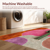 Ultra Soft Area Rug, Non Slip, Stain Resistant, Washable Area Rugs for Living Room, Bedroom, Cowboy Boot Cactus(Orange)