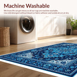 Ultra Soft Area Rug, Non Slip, Stain Resistant, Washable Area Rugs for Living Room, Bedroom, Versatile Boys Bedroom High Traffic Area Rug(Blue)