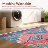 Ultra Soft Area Rug, Non Slip, Stain Resistant, Washable Area Rugs for Living Room, Bedroom, Boho Nursery(Blue)