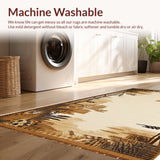 Ultra Soft Area Rug, Non Slip, Stain Resistant, Washable Area Rugs for Living Room, Bedroom, Washable Indoor Outdoor Runner(Beige)