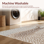 Ultra Soft Area Rug, Non Slip, Stain Resistant, Washable Area Rugs for Living Room, Bedroom, Antelope Print Neutral(Beige) - ODIKA