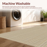 Ultra Soft Area Rug, Non Slip, Stain Resistant, Washable Area Rugs for Living Room, Bedroom, Picket Fences Indoor Outdoor(Beige)