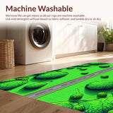Ultra Soft Area Rug, Non Slip, Stain Resistant, Washable Area Rugs for Living Room, Bedroom, Traffic Road Play Mat(Green)