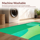 Ultra Soft Area Rug, Non Slip, Stain Resistant, Washable Area Rugs for Living Room, Bedroom, Modern Abstract Non-Shedding(Green)