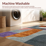 Ultra Soft Area Rug, Non Slip, Stain Resistant, Washable Area Rugs for Living Room, Bedroom, Modern Abstract Low Pile(Gray)
