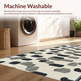 Ultra Soft Area Rug, Non Slip, Stain Resistant, Washable Area Rugs for Living Room, Bedroom, Modern Abstract Living Room Rug(Beige)