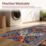 Ultra Soft Area Rug, Non Slip, Stain Resistant, Washable Area Rugs for Living Room, Bedroom, mushroom snail kitchen(Red)