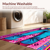 Ultra Soft Area Rug, Non Slip, Stain Resistant, Washable Area Rugs for Living Room, Bedroom, Non-Slip Cowgirl Bath Rug for Rustic Decor(Blue)