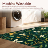 Ultra Soft Area Rug, Non Slip, Stain Resistant, Washable Area Rugs for Living Room, Bedroom, Butterfly Insect Print Playroom(Green)