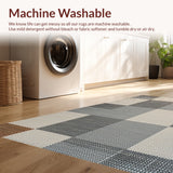 Ultra Soft Area Rug, Non Slip, Stain Resistant, Washable Area Rugs for Living Room, Bedroom, Abstract Vintage Boho(Gray)