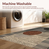 Ultra Soft Area Rug, Non Slip, Stain Resistant, Washable Area Rugs for Living Room, Bedroom, Rustic Cow Print Living Room Rug(Brown)