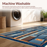 Ultra Soft Area Rug, Non Slip, Stain Resistant, Washable Area Rugs for Living Room, Bedroom, city road playmat rug(Blue)