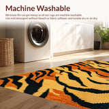 Ultra Soft Area Rug, Non Slip, Stain Resistant, Washable Area Rugs for Living Room, Bedroom, Faux Cowhide Animal Print(Orange)