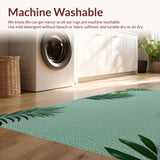 Ultra Soft Area Rug, Non Slip, Stain Resistant, Washable Area Rugs for Living Room, Bedroom, Tropical Monstera Leaf Runner(Gray)