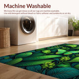 Ultra Soft Area Rug, Non Slip, Stain Resistant, Washable Area Rugs for Living Room, Bedroom, Modern Dark Green Insect Pattern Living Room Rug(Green)