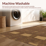 Ultra Soft Area Rug, Non Slip, Stain Resistant, Washable Area Rugs for Living Room, Bedroom, Rustic Texas Star Runner(Brown)
