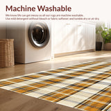Ultra Soft Area Rug, Non Slip, Stain Resistant, Washable Area Rugs for Living Room, Bedroom, Stylish Non-Shed Plaid Reading Nook(Beige)