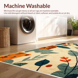 Ultra Soft Area Rug, Non Slip, Stain Resistant, Washable Area Rugs for Living Room, Bedroom, Jungle Animal Print(Beige)