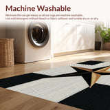 Ultra Soft Area Rug, Non Slip, Stain Resistant, Washable Area Rugs for Living Room, Bedroom, Texas Star Americana Door Mat(Black)