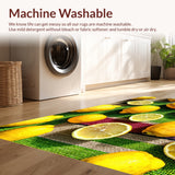 Ultra Soft Area Rug, Non Slip, Stain Resistant, Washable Area Rugs for Living Room, Bedroom, fruit lemon bath mat(Yellow)