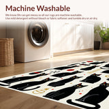 Ultra Soft Area Rug, Non Slip, Stain Resistant, Washable Area Rugs for Living Room, Bedroom, Cat Bathroom Rug Mat(Black)