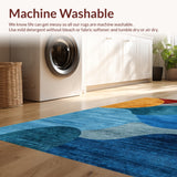 Ultra Soft Area Rug, Non Slip, Stain Resistant, Washable Area Rugs for Living Room, Bedroom, Abstract Holes Pattern(Gray)