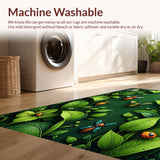 Ultra Soft Area Rug, Non Slip, Stain Resistant, Washable Area Rugs for Living Room, Bedroom, Insect Print Ultra-Thin Modern(Green)