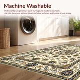 Ultra Soft Area Rug, Non Slip, Stain Resistant, Washable Area Rugs for Living Room, Bedroom, Beige Traditional Non-Slip Living Room Rug(Beige)