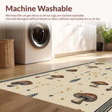 Ultra Soft Area Rug, Non Slip, Stain Resistant, Washable Area Rugs for Living Room, Bedroom, witchy boho vintage(Beige)