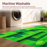 Ultra Soft Area Rug, Non Slip, Stain Resistant, Washable Area Rugs for Living Room, Bedroom, City Life 3D Playmat(Green)