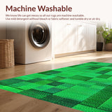 Ultra Soft Area Rug, Non Slip, Stain Resistant, Washable Area Rugs for Living Room, Bedroom, Fluffy Shaggy Nursery Rug(Green)
