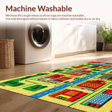 Ultra Soft Area Rug, Non Slip, Stain Resistant, Washable Area Rugs for Living Room, Bedroom, Kids Traffic Play Mat(Red)