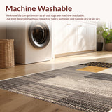 Ultra Soft Area Rug, Non Slip, Stain Resistant, Washable Area Rugs for Living Room, Bedroom, Rustic Cow Print Living Room Decor(Brown)