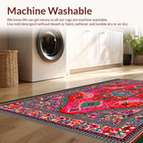 Ultra Soft Area Rug, Non Slip, Stain Resistant, Washable Area Rugs for Living Room, Bedroom, Earth-Themed Classroom Round(Pink)