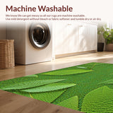 Ultra Soft Area Rug, Non Slip, Stain Resistant, Washable Area Rugs for Living Room, Bedroom, Soft Green Insect Motif Dining Room Rug(Beige)